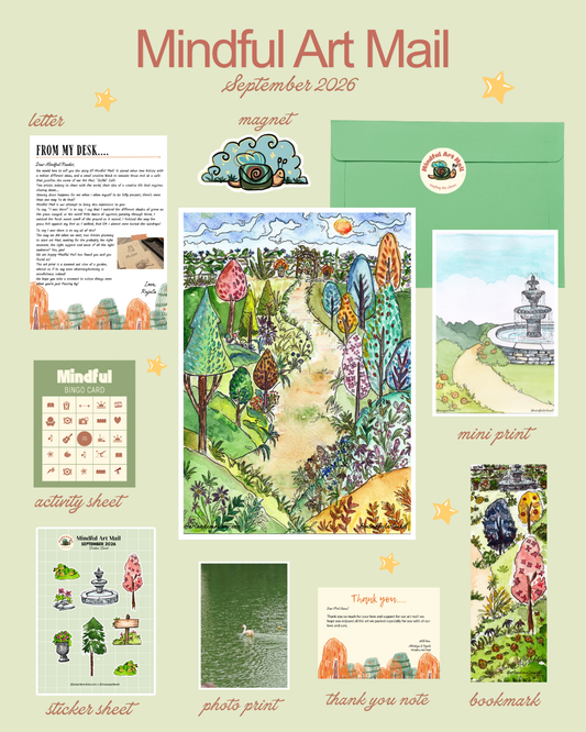 Mindful Art Mail | 1 Month Mail Subscription (September 2026)