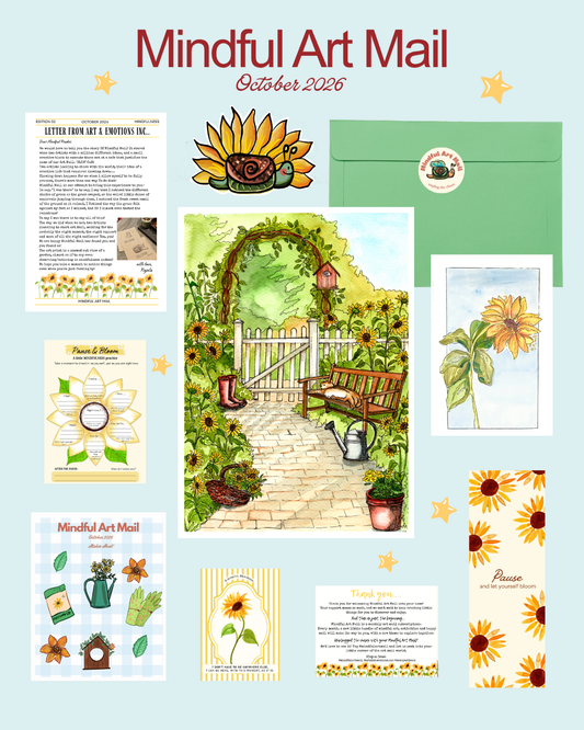 Mindful Art Mail | 1 Month Mail Subscription (October 2026)